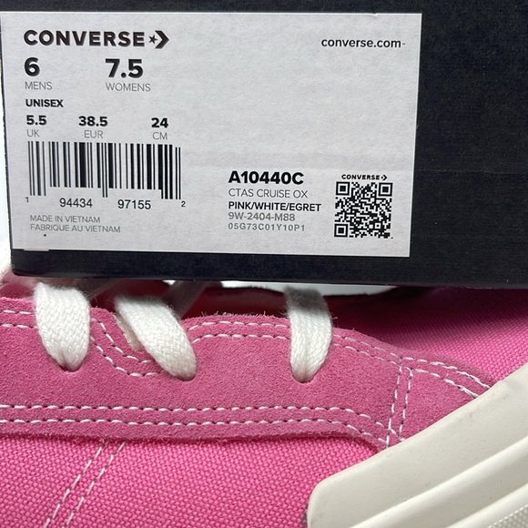 Converse WMNS CTAS CRUISE OX PINK/WHITE/EGRET A10440C Platforms Sneakers - Picture 16 of 16